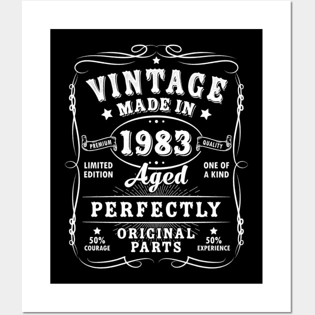 Vintage 40th Birthday Decorations Funny 1983 40 Birthday Wall Art by Winter Magical Forest